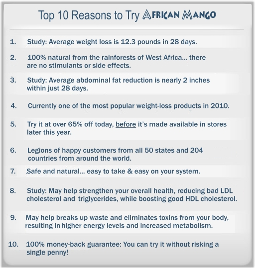 Top 10 Reasons to Try African Mango